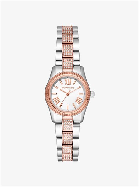 michael kors petite lexington watch silver|Petite Lexington Pavé Two.